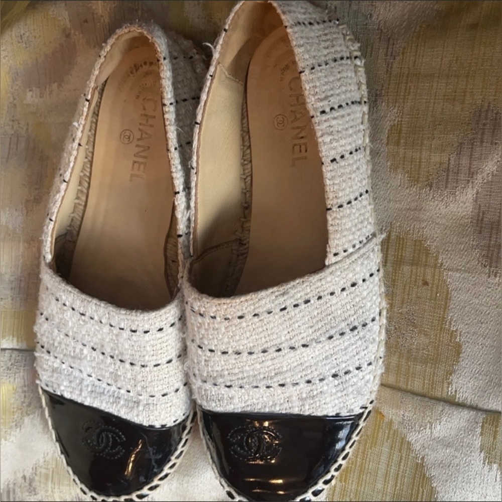 Chanel tweed espadrilles